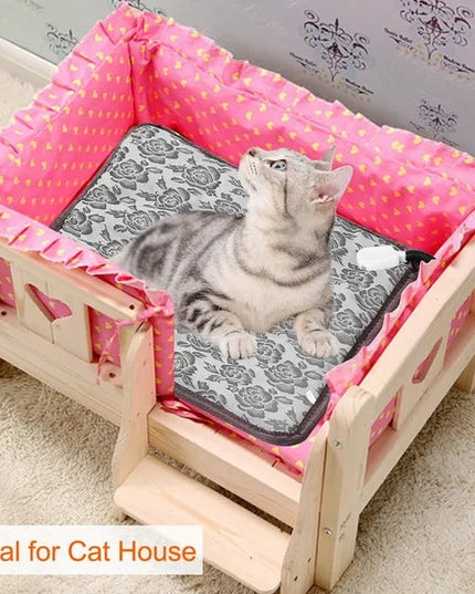 Pet Heating Pad Dog Cat Electric Heating Mat Waterproof Adjustable