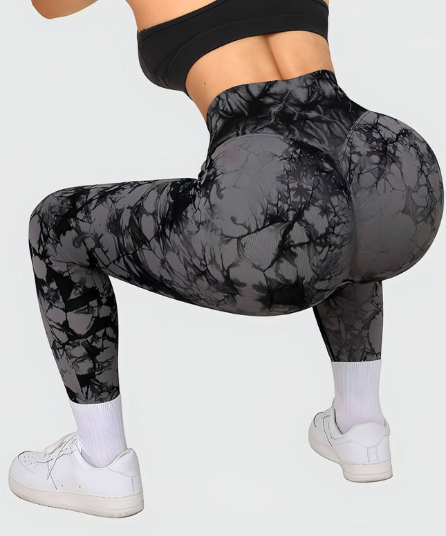 Seamless Tie Dye Leggings Women Yoga Pants Push Up Sport Fitness