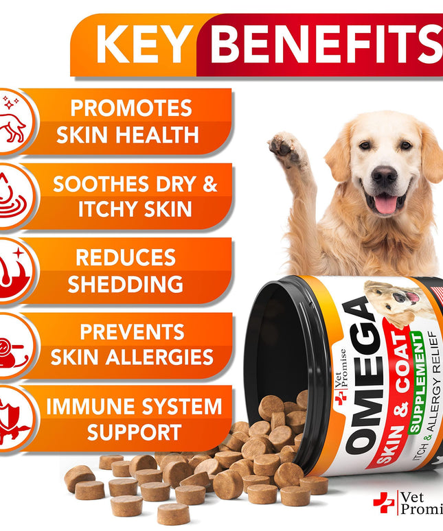 Omega 3 for Dogs   Dog Skin and Coat Supplement   Fish Oil for Dogs