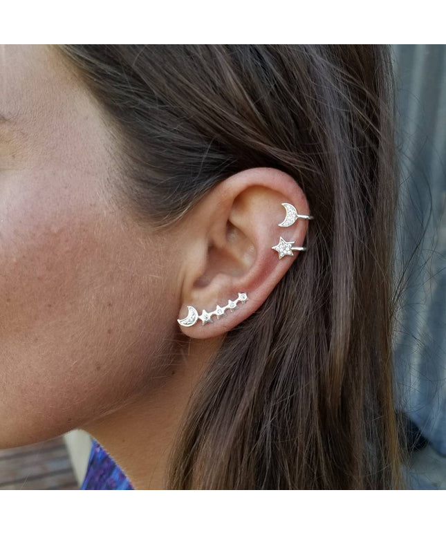 Moon & Star Earring and Cuff Set