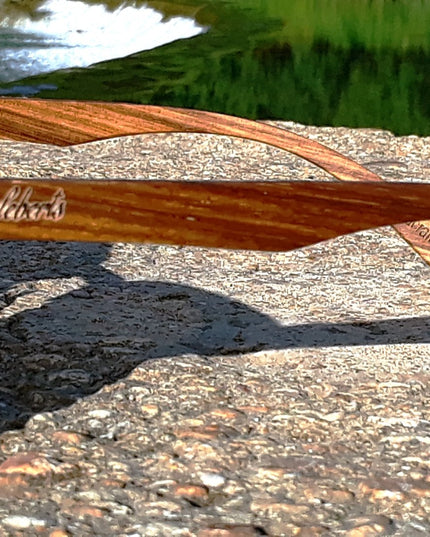 Real Walnut Wood Club Style Sunglasses, Polarized Lenses