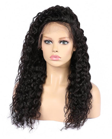 13x4 HD Transparent Lace Frontal Deep Wave Human Hair Wigs 200% Densit