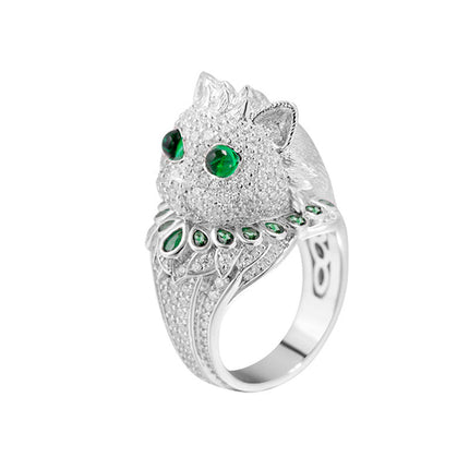 LuxeJewels™ - EmeraldWhisker – Sterling Designer Ring