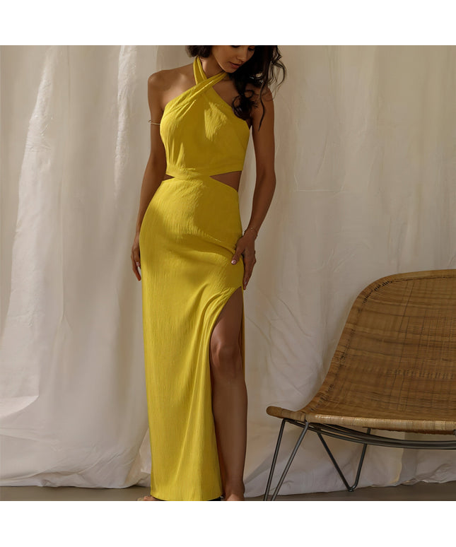 Women's Holiday Style Polyester Neck Dress