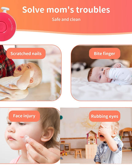 Electric Baby Nail Trimmer Nail Polisher Infant Manicure Scissors