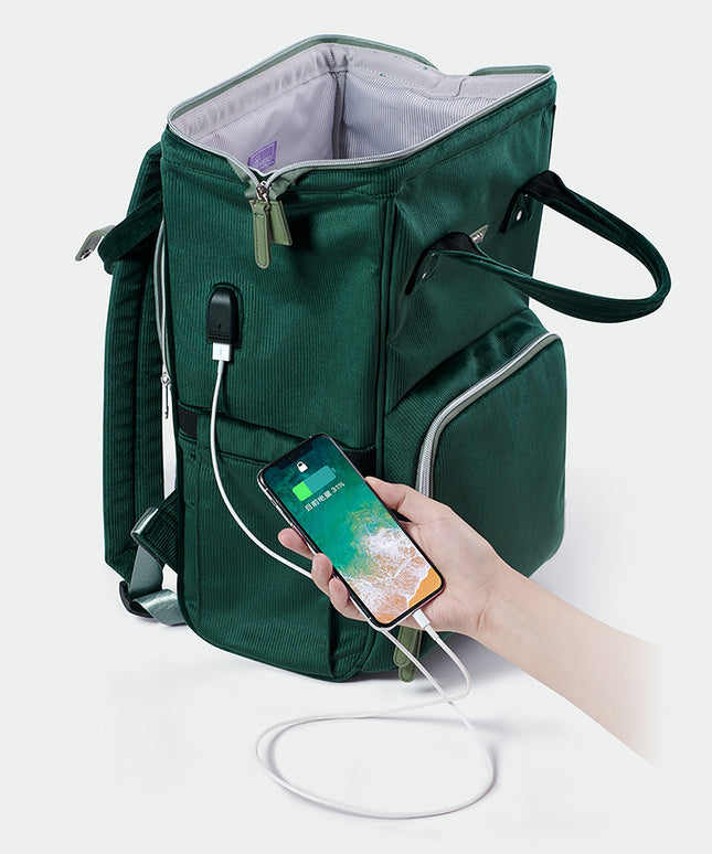 Corduroy Diaper Backpack