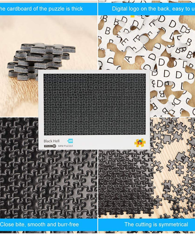 1000 Pieces Black Hell Puzzle for Adults Kids