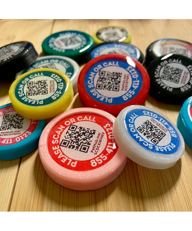 Wholesale pack of 20 QR Code Pet ID Tags with Free Pet Profile
