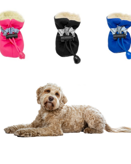 Dogs Winter Warm Shoes 4 PCS Set