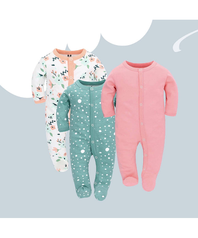 MiniSnug™ – Long Sleeve Baby Romper with Animal Print