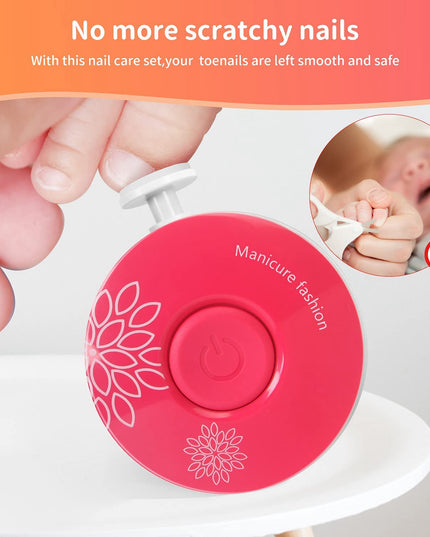 Electric Baby Nail Trimmer Nail Polisher Infant Manicure Scissors