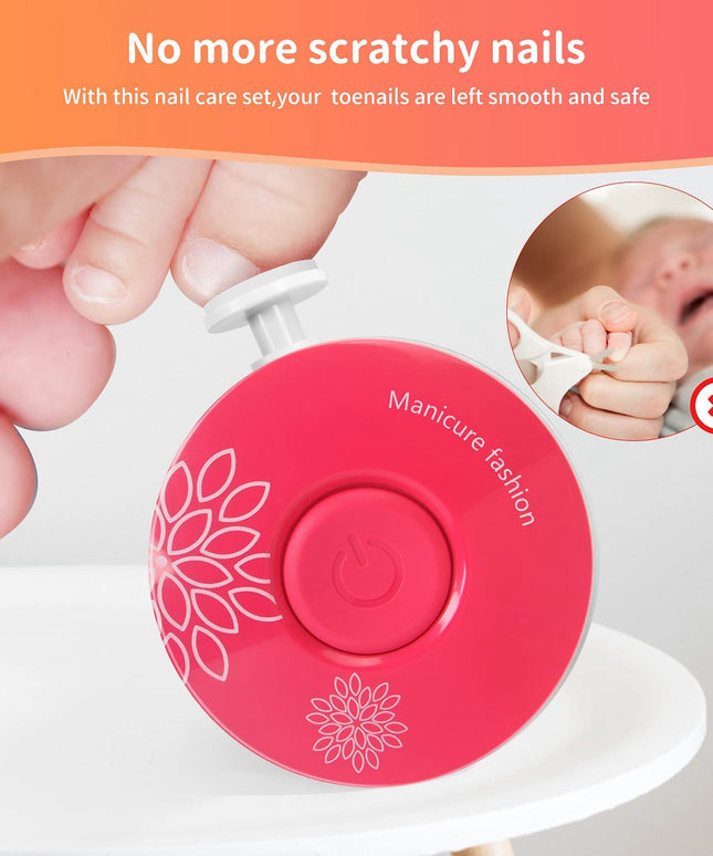 Electric Baby Nail Trimmer Nail Polisher Infant Manicure Scissors