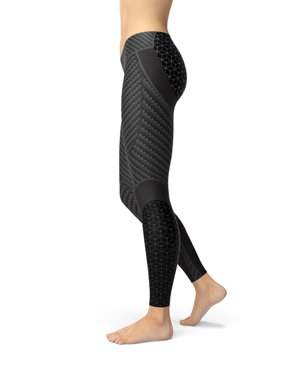 Womens Carbon Fiber Sports Leggings