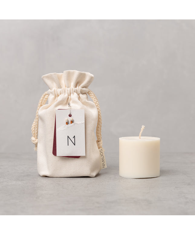 Cylinder shape rapeseed wax pillar candle