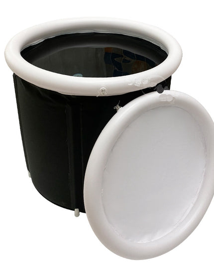 Folding Bath Bucket Black Bath Bucket Adult Thickened Bath Tub