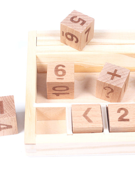 Wooden Math Learning Game Toy Montessori Mathematical Toys