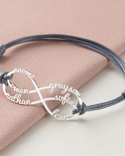 Mom Bracelet With Kids Names, Infinity Bracelet With Names,Mom Jewelry