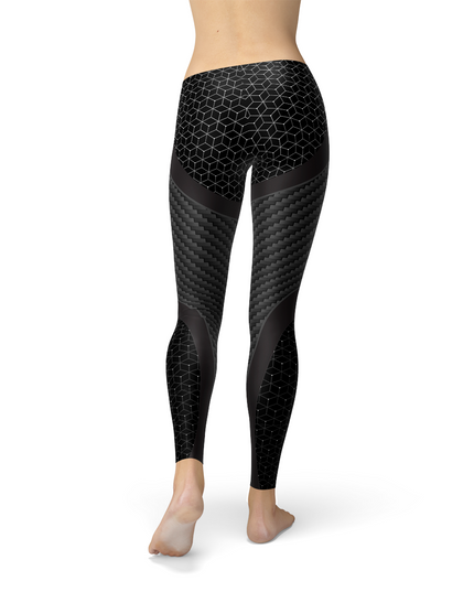 Womens Carbon Fiber Sports Leggings