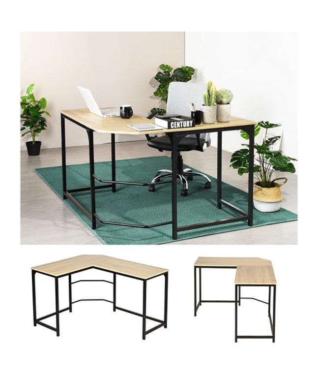 L Shaped Computer Desk PC Laptop Table Wood Workstation Furniture