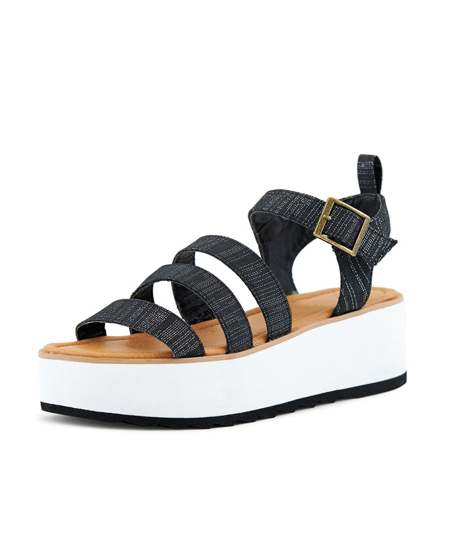Women's Platform Sandal Kauai Sparkle-Black