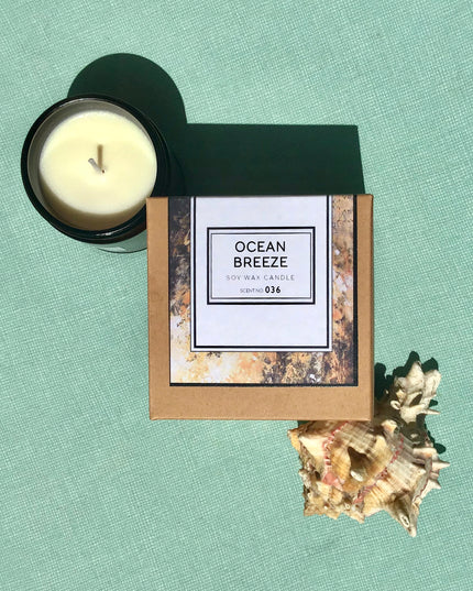 Ocean Breeze Scented Soy Wax Candle