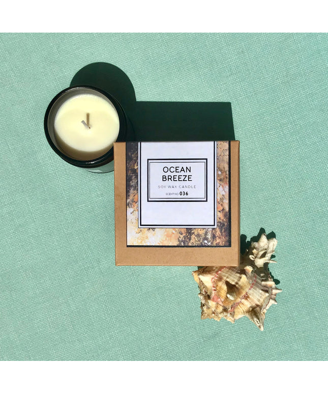 Ocean Breeze Scented Soy Wax Candle