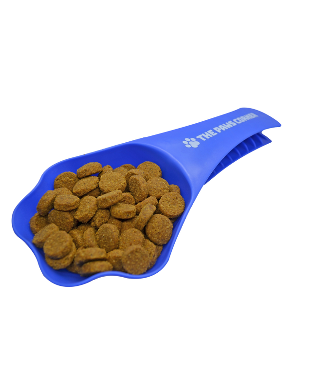 2in1 Paw-shaped Durable and Sturdy Pet Food Scoop/Clip (1 cup)