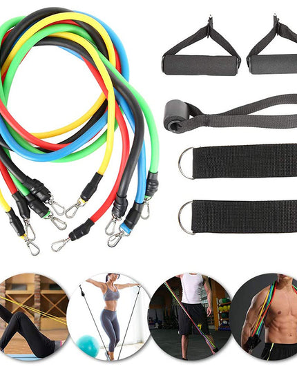 11Pcs Resistances Band Set Fitness Equipment