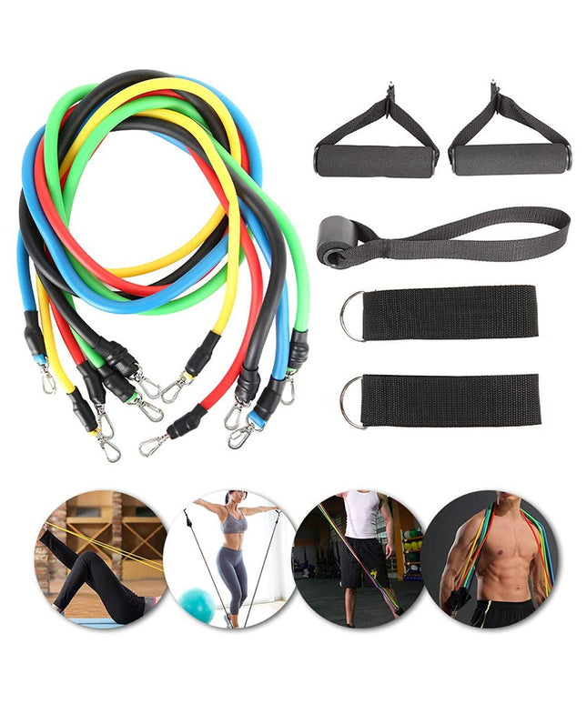11Pcs Resistances Band Set Fitness Equipment