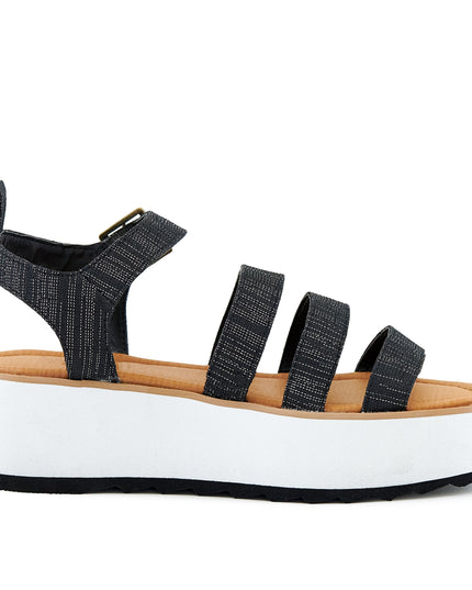 Women's Platform Sandal Kauai Sparkle-Black
