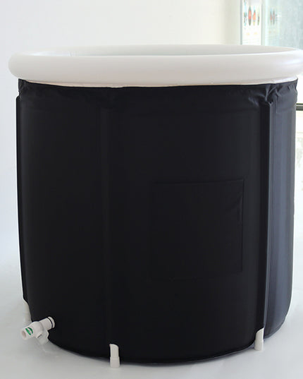 Folding Bath Bucket Black Bath Bucket Adult Thickened Bath Tub