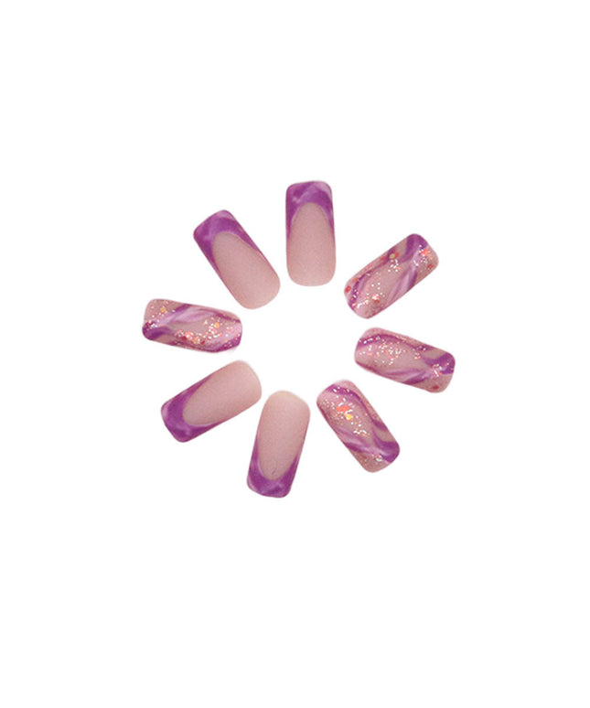 Press On Nails Kit with Glue and gel stickers Reusable Tips