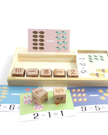 Wooden Math Learning Game Toy Montessori Mathematical Toys