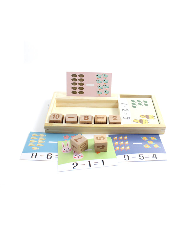 Wooden Math Learning Game Toy Montessori Mathematical Toys