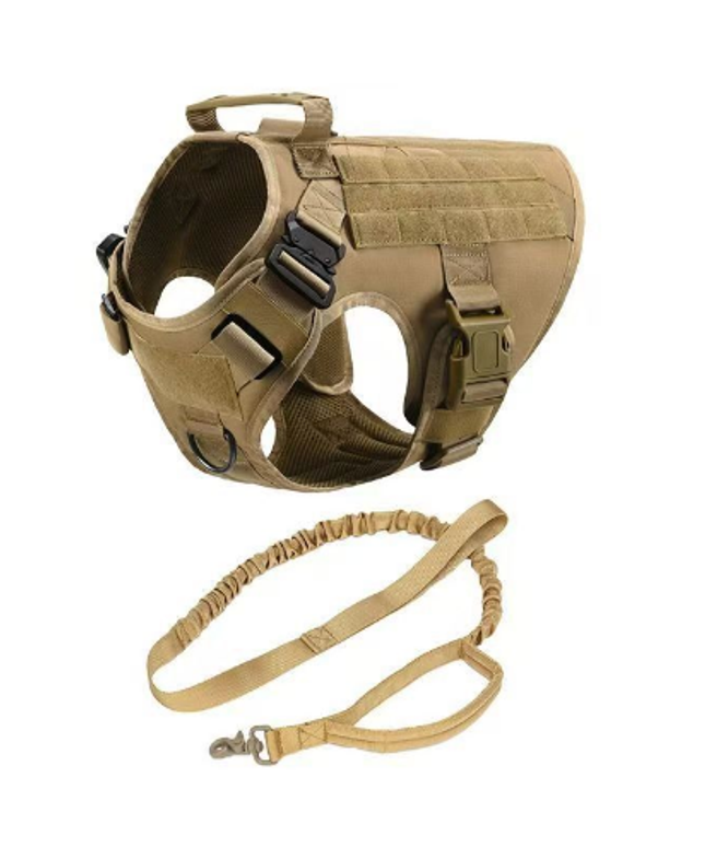 Fast Shipping Military Dog Tactical Harness and Leash Set