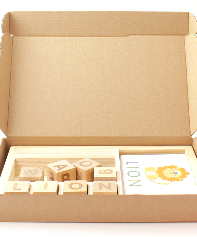 Wooden English Word Learning Cardboard Toys Games Educational