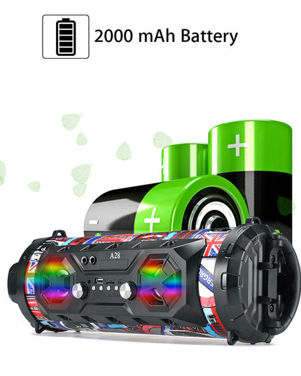 Portable Superior Bass Wireless Boombox with Radio Bluetooth Speakers