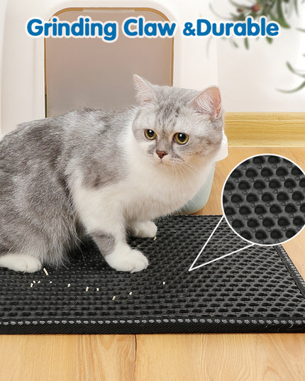 Cat Litter Mat Kitty Litter Trapping Mat Double Layer Mats