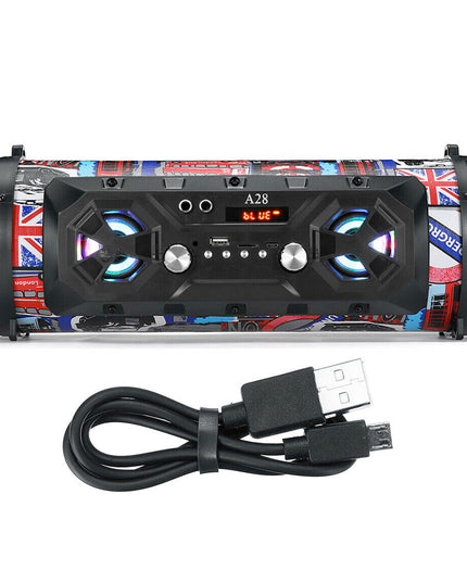 Portable Superior Bass Wireless Boombox with Radio Bluetooth Speakers