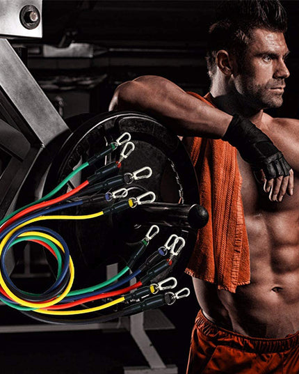 11Pcs Resistances Band Set Fitness Equipment