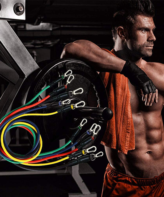 11Pcs Resistances Band Set Fitness Equipment
