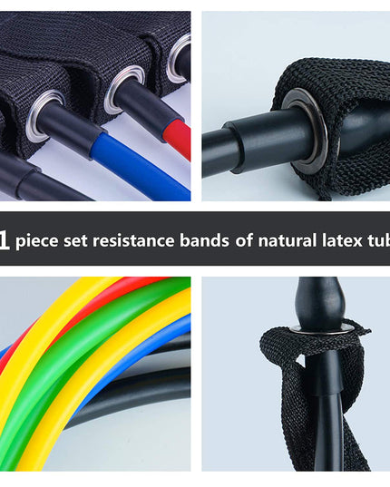 11Pcs Fitness Equipment Resistance Band Set