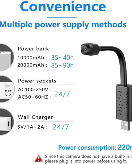 1080P HD Wifi USB Camera with Night Vision Motion Detection