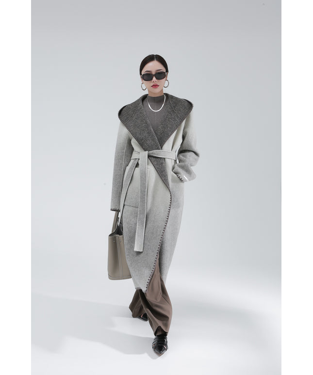 Women's Fashion Reversible Cashmere Coat – Luxury & Versatility