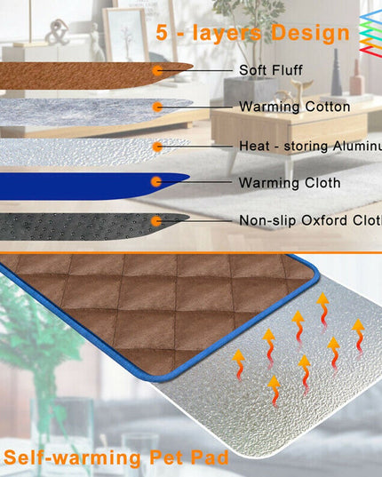 Self Heating Thermal Mattress Bed for Dogs and Cats