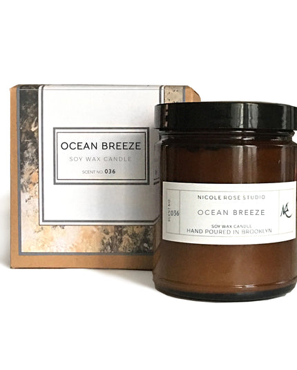 Ocean Breeze Scented Soy Wax Candle