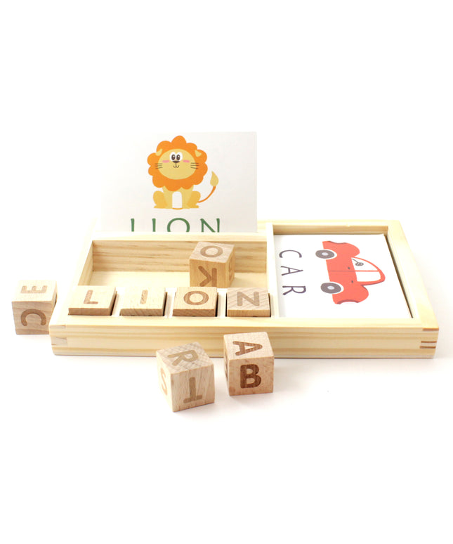 Wooden English Word Learning Cardboard Toys Games Educational