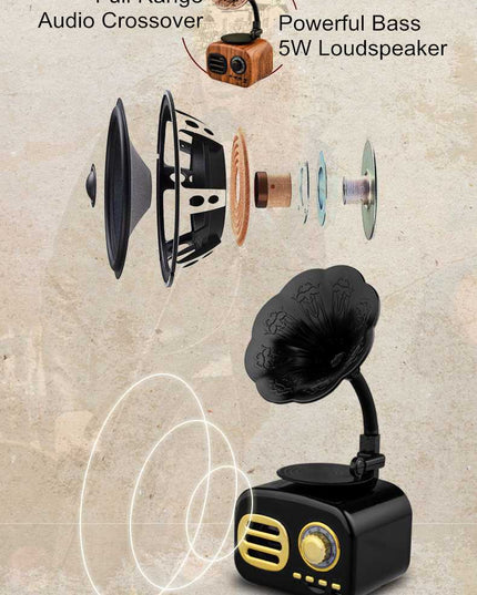 Retro Radio Wireless Mini Portable Bluetooth Stereo Speaker