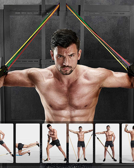11Pcs Fitness Equipment Resistance Band Set