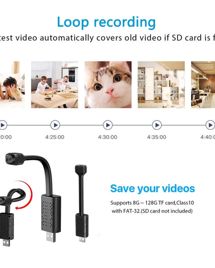 1080P HD Wifi USB Camera with Night Vision Motion Detection